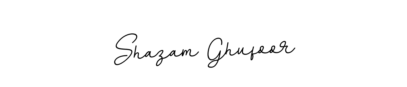The best way (BallpointsItalic-DORy9) to make a short signature is to pick only two or three words in your name. The name Shazam Ghufoor include a total of six letters. For converting this name. Shazam Ghufoor signature style 11 images and pictures png