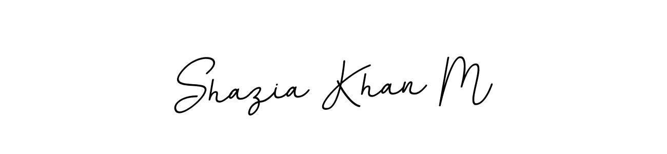 Make a beautiful signature design for name Shazia Khan M. With this signature (BallpointsItalic-DORy9) style, you can create a handwritten signature for free. Shazia Khan M signature style 11 images and pictures png