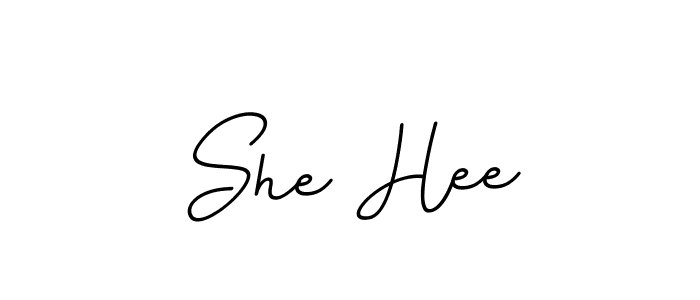 The best way (BallpointsItalic-DORy9) to make a short signature is to pick only two or three words in your name. The name She Hee include a total of six letters. For converting this name. She Hee signature style 11 images and pictures png