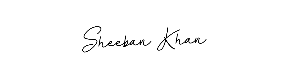 The best way (BallpointsItalic-DORy9) to make a short signature is to pick only two or three words in your name. The name Sheeban Khan include a total of six letters. For converting this name. Sheeban Khan signature style 11 images and pictures png