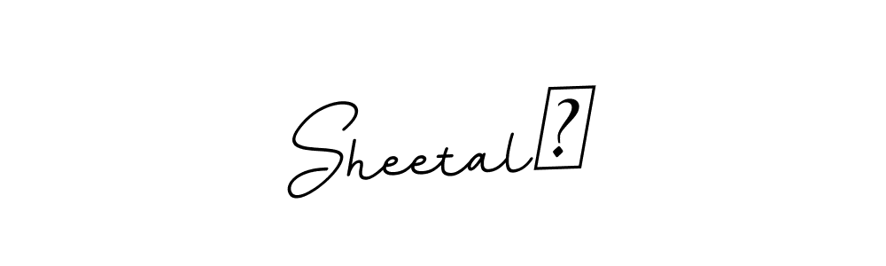 How to make Sheetal♡ name signature. Use BallpointsItalic-DORy9 style for creating short signs online. This is the latest handwritten sign. Sheetal♡ signature style 11 images and pictures png