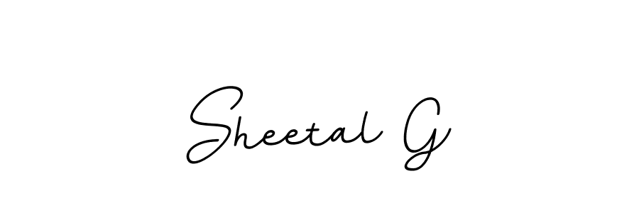 How to make Sheetal G name signature. Use BallpointsItalic-DORy9 style for creating short signs online. This is the latest handwritten sign. Sheetal G signature style 11 images and pictures png