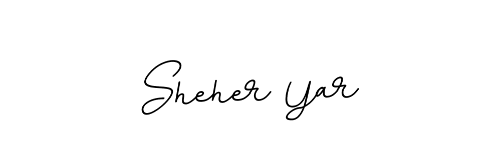 The best way (BallpointsItalic-DORy9) to make a short signature is to pick only two or three words in your name. The name Sheher Yar include a total of six letters. For converting this name. Sheher Yar signature style 11 images and pictures png