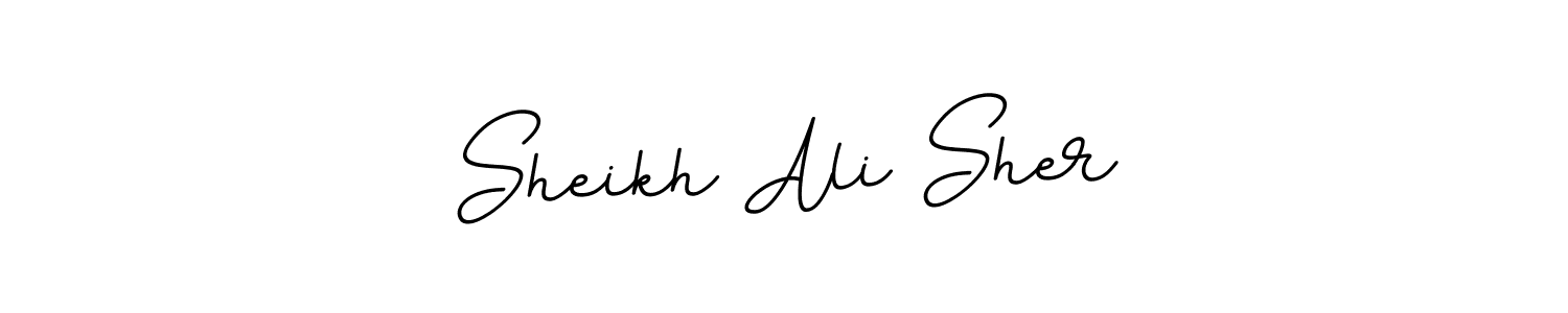 Make a beautiful signature design for name Sheikh Ali Sher. With this signature (BallpointsItalic-DORy9) style, you can create a handwritten signature for free. Sheikh Ali Sher signature style 11 images and pictures png