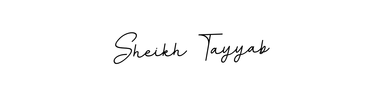 How to make Sheikh Tayyab name signature. Use BallpointsItalic-DORy9 style for creating short signs online. This is the latest handwritten sign. Sheikh Tayyab signature style 11 images and pictures png