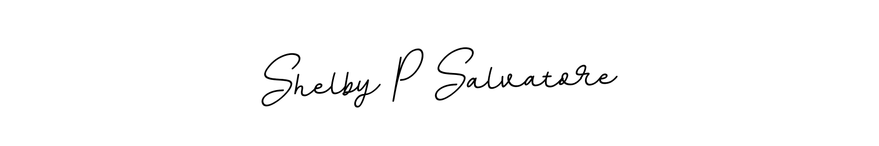 How to make Shelby P Salvatore name signature. Use BallpointsItalic-DORy9 style for creating short signs online. This is the latest handwritten sign. Shelby P Salvatore signature style 11 images and pictures png