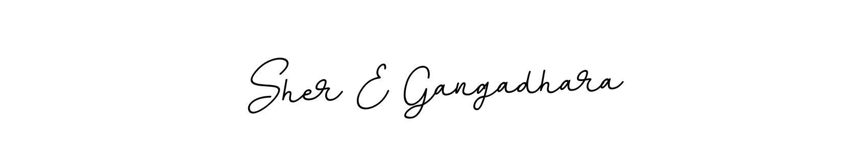 Use a signature maker to create a handwritten signature online. With this signature software, you can design (BallpointsItalic-DORy9) your own signature for name Sher E Gangadhara. Sher E Gangadhara signature style 11 images and pictures png