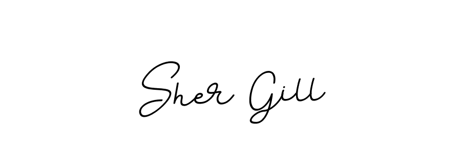 The best way (BallpointsItalic-DORy9) to make a short signature is to pick only two or three words in your name. The name Sher Gill include a total of six letters. For converting this name. Sher Gill signature style 11 images and pictures png