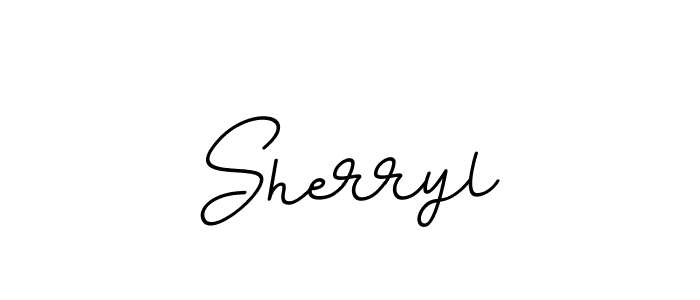 How to make Sherryl name signature. Use BallpointsItalic-DORy9 style for creating short signs online. This is the latest handwritten sign. Sherryl signature style 11 images and pictures png