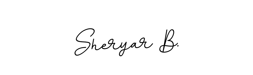 Design your own signature with our free online signature maker. With this signature software, you can create a handwritten (BallpointsItalic-DORy9) signature for name Sheryar B.. Sheryar B. signature style 11 images and pictures png