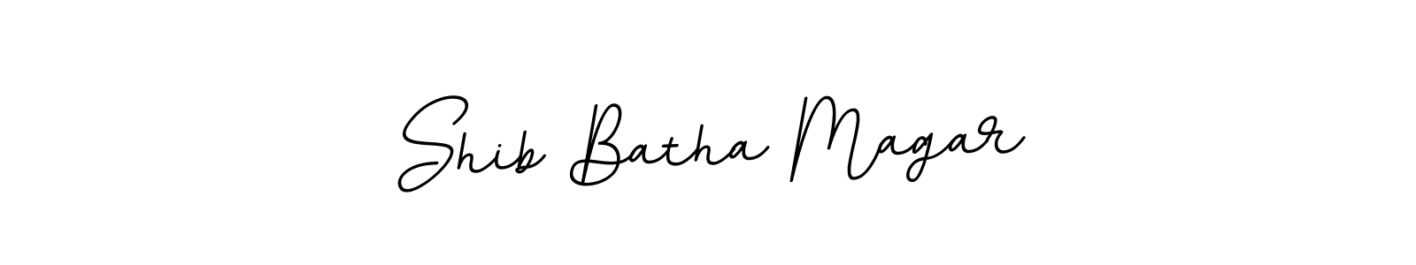 Use a signature maker to create a handwritten signature online. With this signature software, you can design (BallpointsItalic-DORy9) your own signature for name Shib Batha Magar. Shib Batha Magar signature style 11 images and pictures png