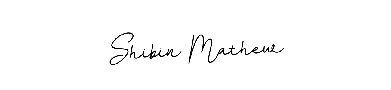 The best way (BallpointsItalic-DORy9) to make a short signature is to pick only two or three words in your name. The name Shibin Mathew include a total of six letters. For converting this name. Shibin Mathew signature style 11 images and pictures png