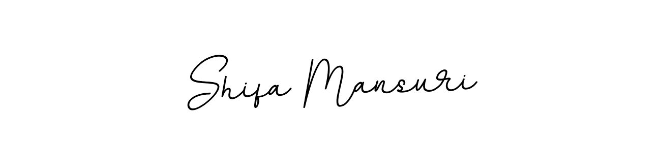 The best way (BallpointsItalic-DORy9) to make a short signature is to pick only two or three words in your name. The name Shifa Mansuri include a total of six letters. For converting this name. Shifa Mansuri signature style 11 images and pictures png