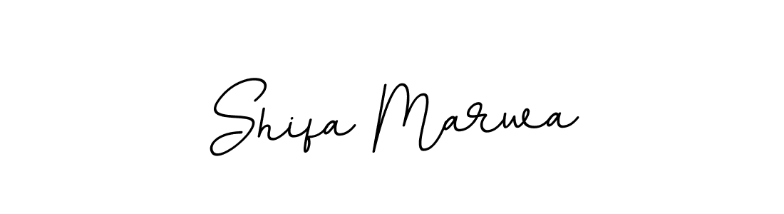 How to make Shifa Marwa name signature. Use BallpointsItalic-DORy9 style for creating short signs online. This is the latest handwritten sign. Shifa Marwa signature style 11 images and pictures png