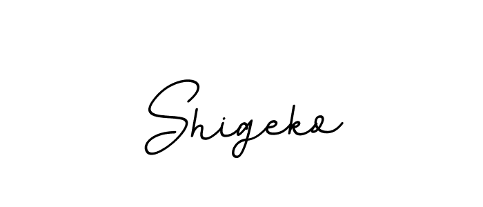 How to make Shigeko name signature. Use BallpointsItalic-DORy9 style for creating short signs online. This is the latest handwritten sign. Shigeko signature style 11 images and pictures png