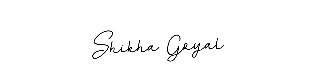 Create a beautiful signature design for name Shikha Goyal. With this signature (BallpointsItalic-DORy9) fonts, you can make a handwritten signature for free. Shikha Goyal signature style 11 images and pictures png