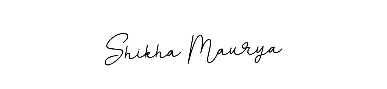 Create a beautiful signature design for name Shikha Maurya. With this signature (BallpointsItalic-DORy9) fonts, you can make a handwritten signature for free. Shikha Maurya signature style 11 images and pictures png