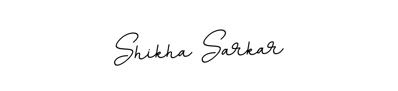 Make a beautiful signature design for name Shikha Sarkar. With this signature (BallpointsItalic-DORy9) style, you can create a handwritten signature for free. Shikha Sarkar signature style 11 images and pictures png