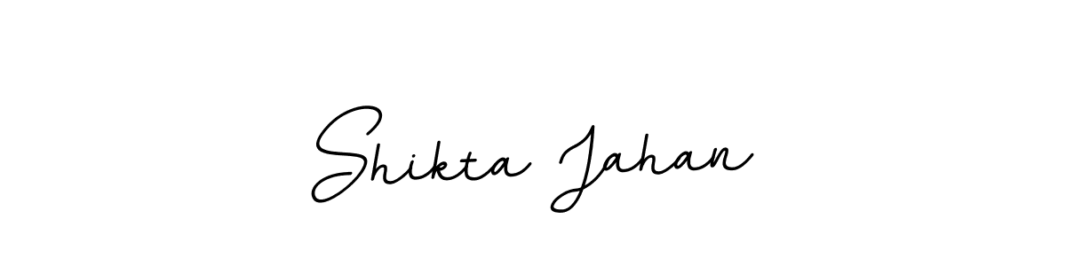 Use a signature maker to create a handwritten signature online. With this signature software, you can design (BallpointsItalic-DORy9) your own signature for name Shikta Jahan. Shikta Jahan signature style 11 images and pictures png