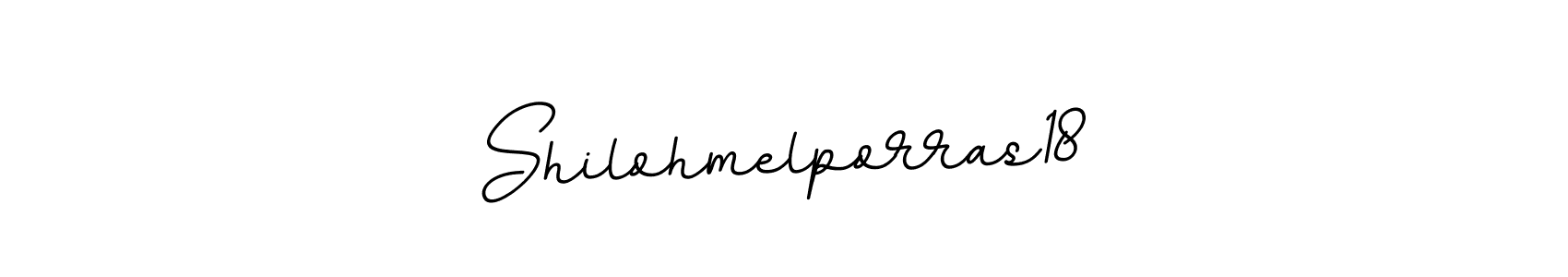 The best way (BallpointsItalic-DORy9) to make a short signature is to pick only two or three words in your name. The name Shilohmelporras18 include a total of six letters. For converting this name. Shilohmelporras18 signature style 11 images and pictures png