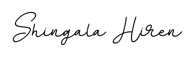 Looking for an artistic signature for Shingala Hiren? The BallpointsItalic-DORy9 calligraphy style gives a sophisticated flow suitable for business cards and emails. Shingala Hiren signature style 11 images and pictures png