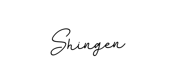 Use a signature maker to create a handwritten signature online. With this signature software, you can design (BallpointsItalic-DORy9) your own signature for name Shingen. Shingen signature style 11 images and pictures png