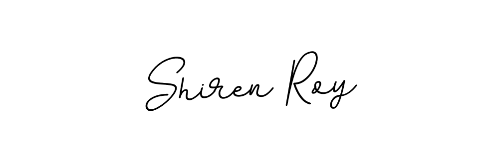 The best way (BallpointsItalic-DORy9) to make a short signature is to pick only two or three words in your name. The name Shiren Roy include a total of six letters. For converting this name. Shiren Roy signature style 11 images and pictures png