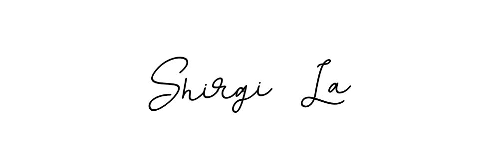 The best way (BallpointsItalic-DORy9) to make a short signature is to pick only two or three words in your name. The name Shirgi  La include a total of six letters. For converting this name. Shirgi  La signature style 11 images and pictures png