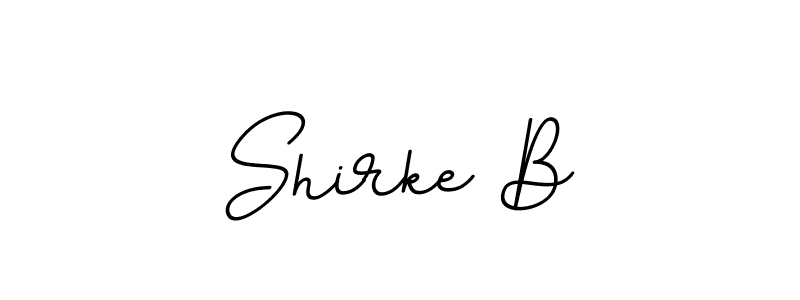 Use a signature maker to create a handwritten signature online. With this signature software, you can design (BallpointsItalic-DORy9) your own signature for name Shirke B. Shirke B signature style 11 images and pictures png