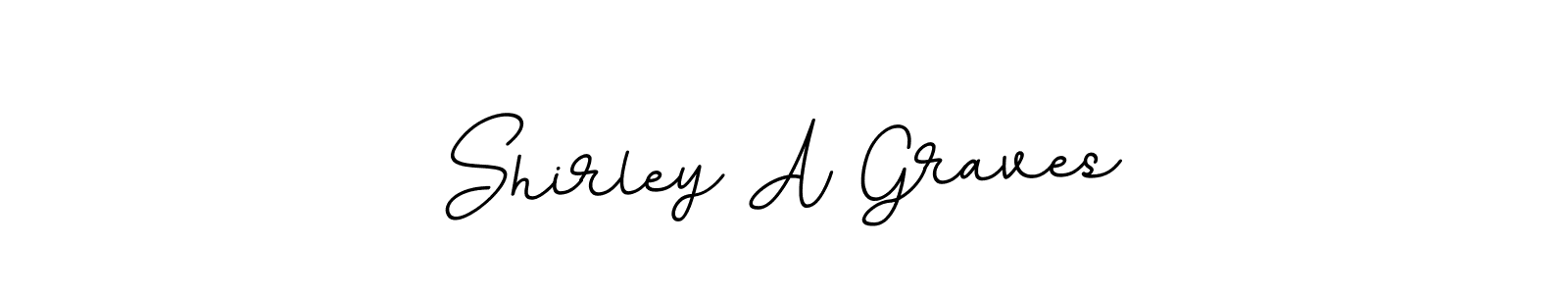 How to make Shirley A Graves name signature. Use BallpointsItalic-DORy9 style for creating short signs online. This is the latest handwritten sign. Shirley A Graves signature style 11 images and pictures png