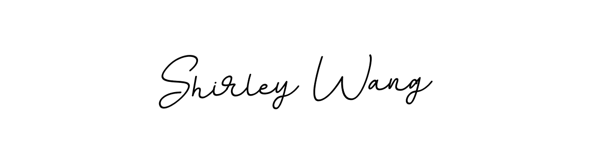 How to make Shirley Wang name signature. Use BallpointsItalic-DORy9 style for creating short signs online. This is the latest handwritten sign. Shirley Wang signature style 11 images and pictures png