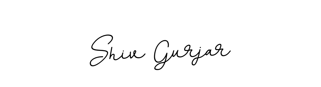 Make a beautiful signature design for name Shiv Gurjar. With this signature (BallpointsItalic-DORy9) style, you can create a handwritten signature for free. Shiv Gurjar signature style 11 images and pictures png