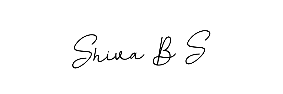 How to make Shiva B S name signature. Use BallpointsItalic-DORy9 style for creating short signs online. This is the latest handwritten sign. Shiva B S signature style 11 images and pictures png