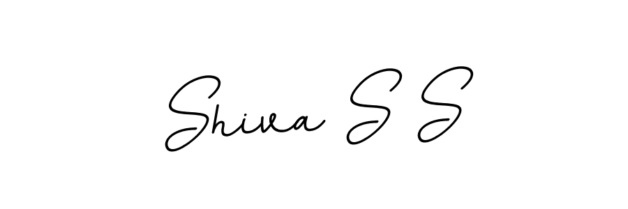 Use a signature maker to create a handwritten signature online. With this signature software, you can design (BallpointsItalic-DORy9) your own signature for name Shiva S S. Shiva S S signature style 11 images and pictures png