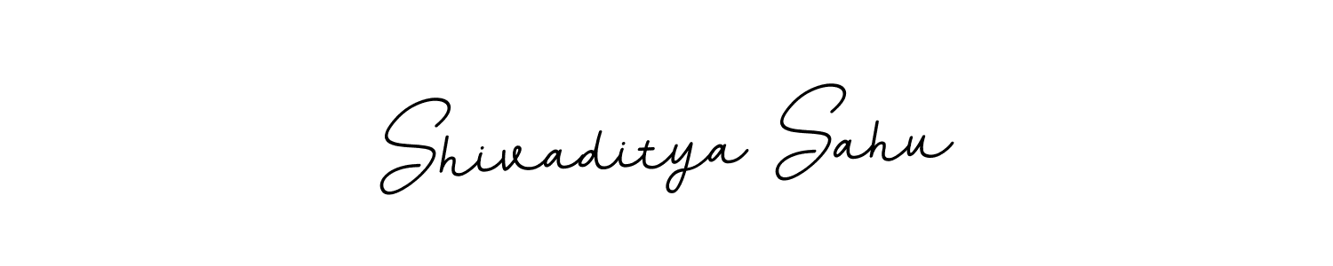 Use a signature maker to create a handwritten signature online. With this signature software, you can design (BallpointsItalic-DORy9) your own signature for name Shivaditya Sahu. Shivaditya Sahu signature style 11 images and pictures png