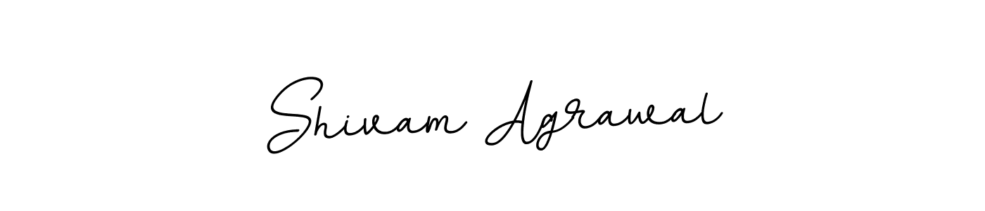 How to make Shivam Agrawal name signature. Use BallpointsItalic-DORy9 style for creating short signs online. This is the latest handwritten sign. Shivam Agrawal signature style 11 images and pictures png