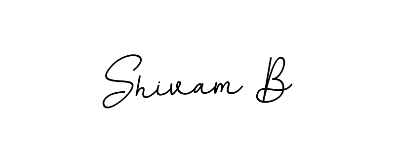 Design your own signature with our free online signature maker. With this signature software, you can create a handwritten (BallpointsItalic-DORy9) signature for name Shivam B. Shivam B signature style 11 images and pictures png