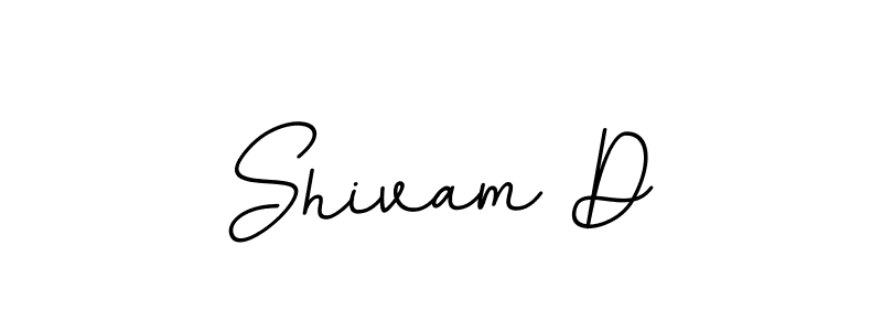 Make a beautiful signature design for name Shivam D. With this signature (BallpointsItalic-DORy9) style, you can create a handwritten signature for free. Shivam D signature style 11 images and pictures png