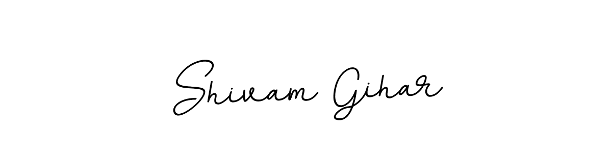 The best way (BallpointsItalic-DORy9) to make a short signature is to pick only two or three words in your name. The name Shivam Gihar include a total of six letters. For converting this name. Shivam Gihar signature style 11 images and pictures png