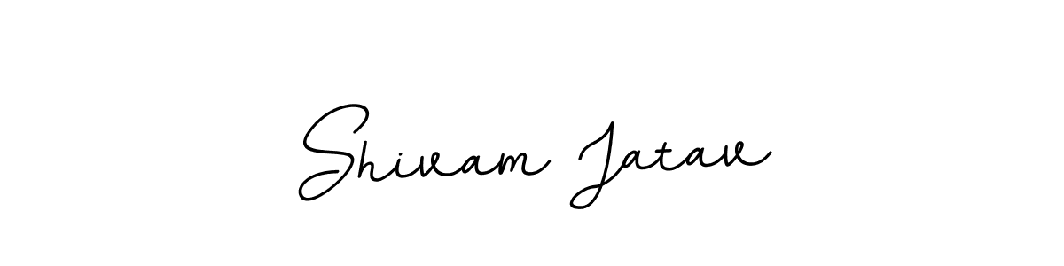 This is the best signature style for the Shivam Jatav name. Also you like these signature font (BallpointsItalic-DORy9). Mix name signature. Shivam Jatav signature style 11 images and pictures png