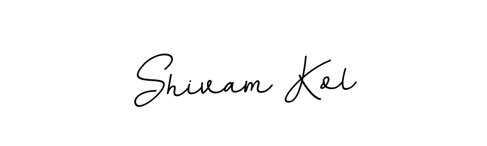 How to make Shivam Kol name signature. Use BallpointsItalic-DORy9 style for creating short signs online. This is the latest handwritten sign. Shivam Kol signature style 11 images and pictures png