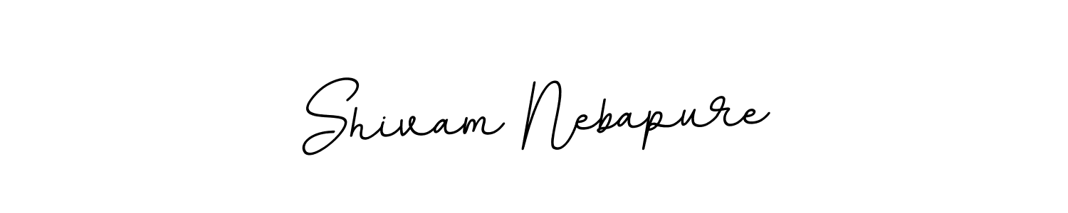 Create a beautiful signature design for name Shivam Nebapure. With this signature (BallpointsItalic-DORy9) fonts, you can make a handwritten signature for free. Shivam Nebapure signature style 11 images and pictures png