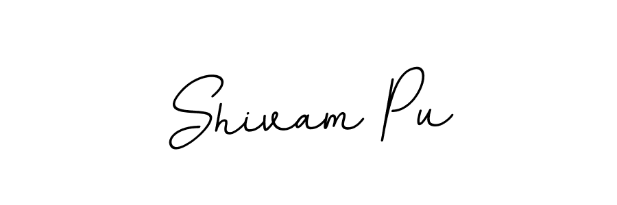 Make a beautiful signature design for name Shivam Pu. With this signature (BallpointsItalic-DORy9) style, you can create a handwritten signature for free. Shivam Pu signature style 11 images and pictures png