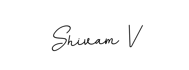 It looks lik you need a new signature style for name Shivam V. Design unique handwritten (BallpointsItalic-DORy9) signature with our free signature maker in just a few clicks. Shivam V signature style 11 images and pictures png