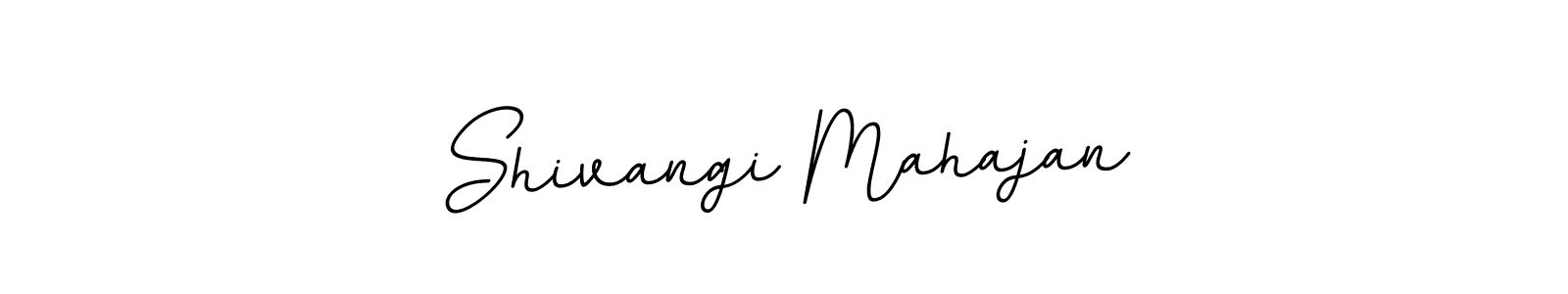 Make a beautiful signature design for name Shivangi Mahajan. With this signature (BallpointsItalic-DORy9) style, you can create a handwritten signature for free. Shivangi Mahajan signature style 11 images and pictures png