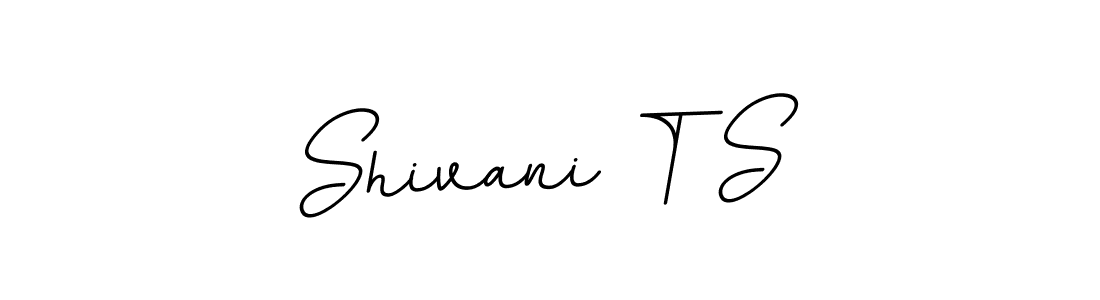 You should practise on your own different ways (BallpointsItalic-DORy9) to write your name (Shivani T S) in signature. don't let someone else do it for you. Shivani T S signature style 11 images and pictures png