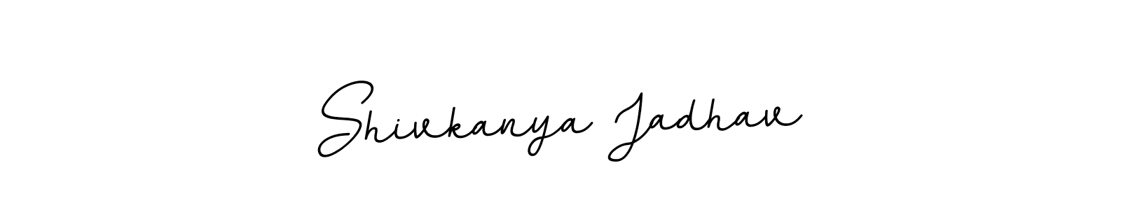 How to make Shivkanya Jadhav name signature. Use BallpointsItalic-DORy9 style for creating short signs online. This is the latest handwritten sign. Shivkanya Jadhav signature style 11 images and pictures png