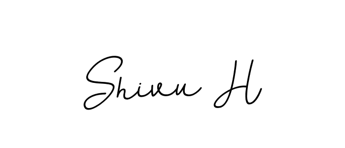 The best way (BallpointsItalic-DORy9) to make a short signature is to pick only two or three words in your name. The name Shivu H include a total of six letters. For converting this name. Shivu H signature style 11 images and pictures png