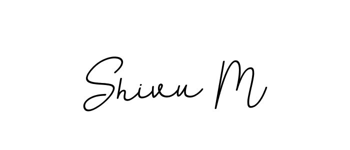 How to make Shivu M name signature. Use BallpointsItalic-DORy9 style for creating short signs online. This is the latest handwritten sign. Shivu M signature style 11 images and pictures png