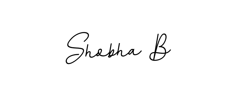 Use a signature maker to create a handwritten signature online. With this signature software, you can design (BallpointsItalic-DORy9) your own signature for name Shobha B. Shobha B signature style 11 images and pictures png